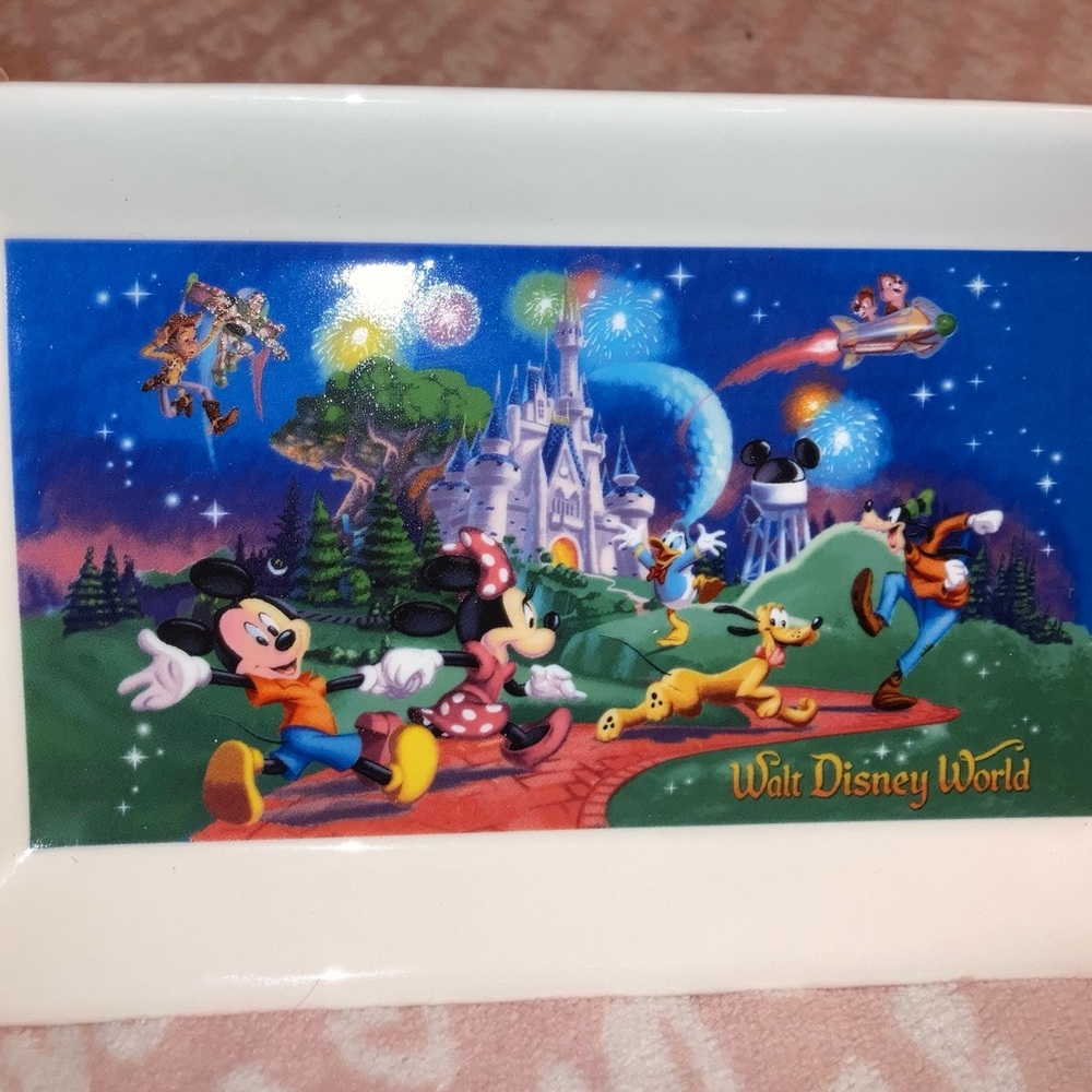 Walt Disney World square plate tray dish